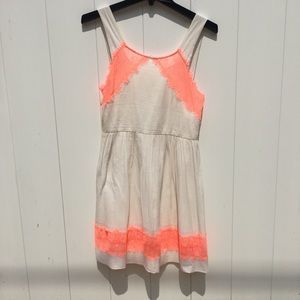 Free people cream And orange lace dress